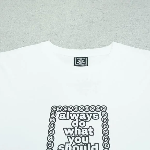 Always Brand White Trendy Slogan Short Sleeve T Shirt